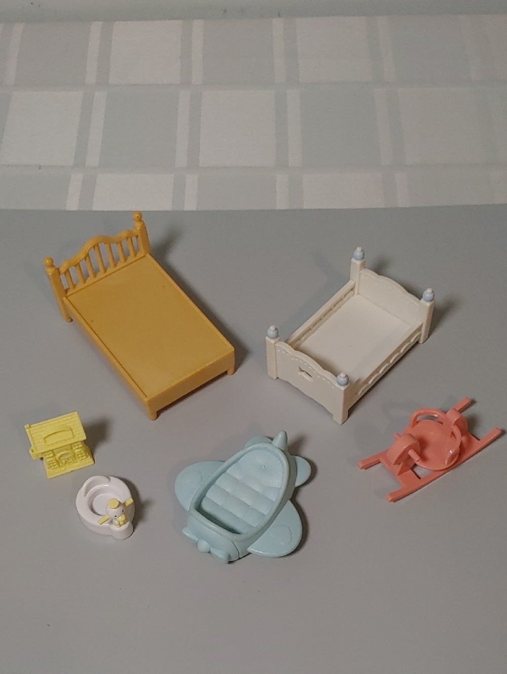 (3/$20) Kids Doll Furniture Playset Including Beds - 6 Pieces